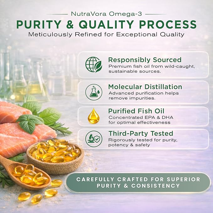 Omega 3 Fish Oil Supplements – 4200 mg Fish Oil Per Serving – Lemon Flavor Burpless Formula – Wild-Caught Molecularly Distilled - Non-GMO Gluten-Free – 300 Softgels