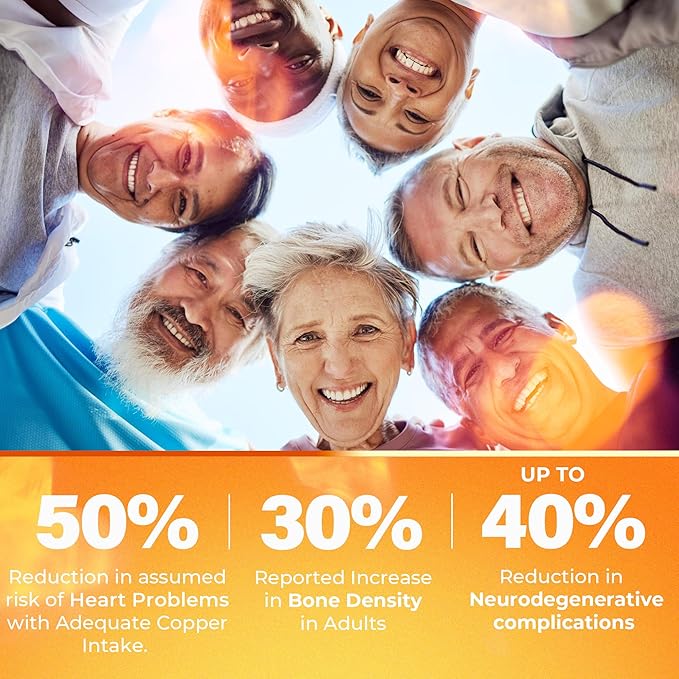 Copper Supplements for Women and Men (90 Capsules) Boosts Energy Nourishes Body Anti-Aging Formula Includes Vitamin C Zinc &amp Selenium Non-GMO Made in USA - GMP Certified