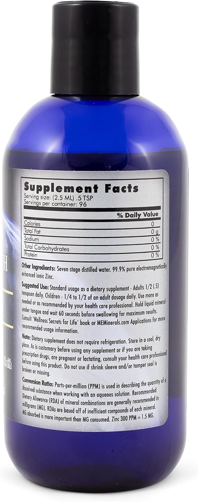 Mother Earth Minerals Ionic Liquid Zinc Supplement – High Absorption Angstrom Zinc Mineral Drops for Immune Support Enzymatic Function &amp Cellular Health 8 oz
