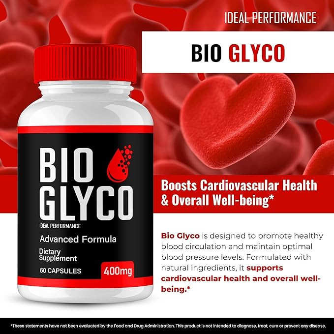 Bio Glyco Advanced Blood Formula Capsules Official Bio Glyco Supplement Pills - Maximum Strength All Natural Healthy Circulation &amp Stable Levels BioGlyco Support Reviews (60 Capsules)
