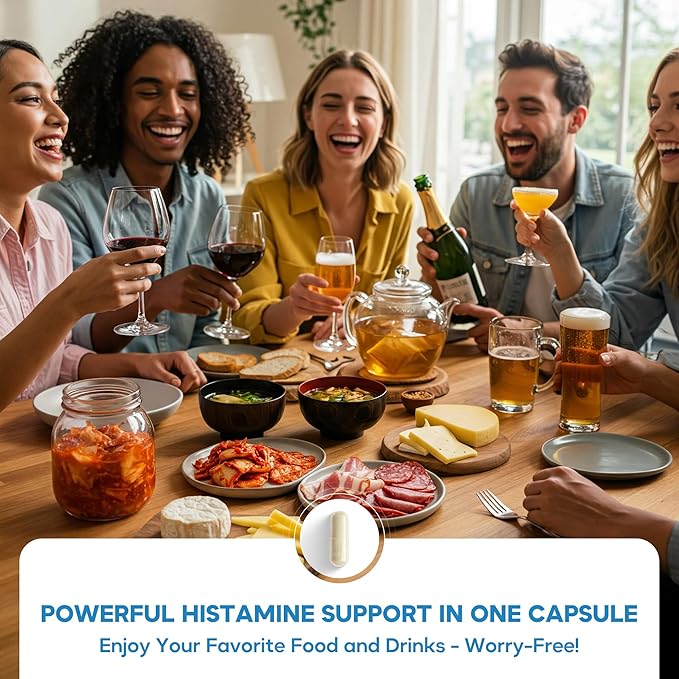 DAO Supplements Histamine Blocker – Advanced DAO Enzyme Formula and Vitamin C for Histamine Digest &amp Intolerance Support – Diamine Oxidase DAO Supplement 30 Capsules