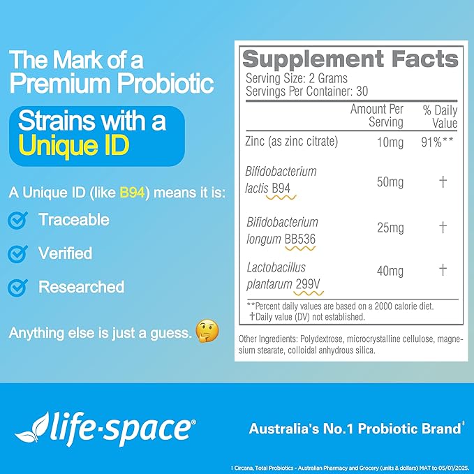 Life-Space Children IBS Support Probiotic Clinically Proven to IBS Relief 4 in 1 Kids Probiotic 21 Billion CFU Supports Reduce Symptoms of IBS Include Bloating Gas &amp Diarrhea 60 Grams