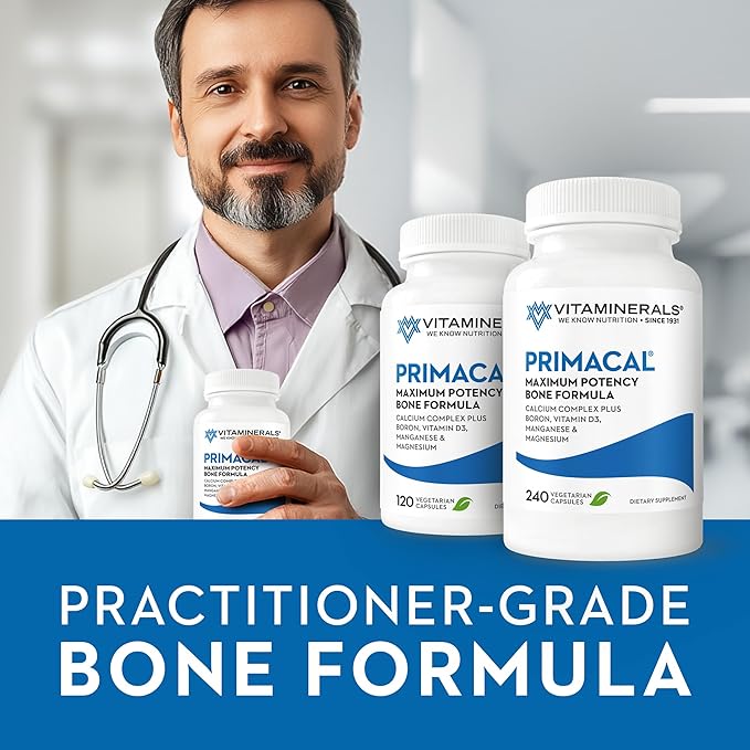 VITAMINERALS 95 Primacal® Bone Support Maximum Potency Calcium Magnesium for Bone Loss (240)