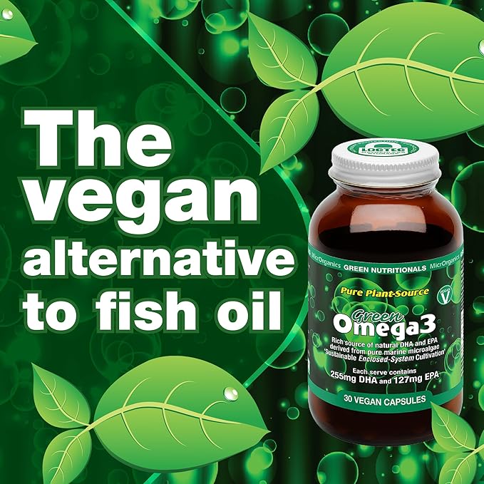 Green Nutritionals Vegan Omega3 50ml Oil - Vegan Vegetarian Kid Pet Friendly