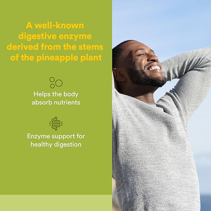 Natural Factors Bromelain 500 mg Enzyme Support for a Healthy Digestive System 180 Capsules.