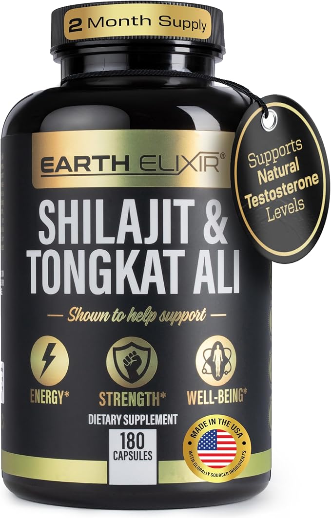 Shilajit and Tongkat Ali for Men and Women – Pure Shilajit Capsules w/High Potency Fulvic Acid &amp Trace Minerals – Shilajit for Men with Natural Testosterone Support for Energy &amp Muscle Growth