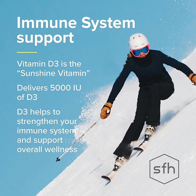 SFH Vitamin K2 D3 with Calcium | K2 MK7 + Vitamin D3 Supplement for Bone &amp Heart Support | with BioPerine for Absorption | Non-GMO | 60 Capsules