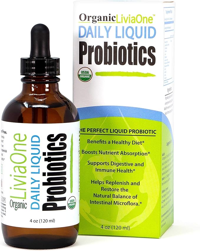 LiviaOne Topical Probiotics Spray and Daily Liquid Probiotics Bundle 8 Fl Oz (Pack of 2)
