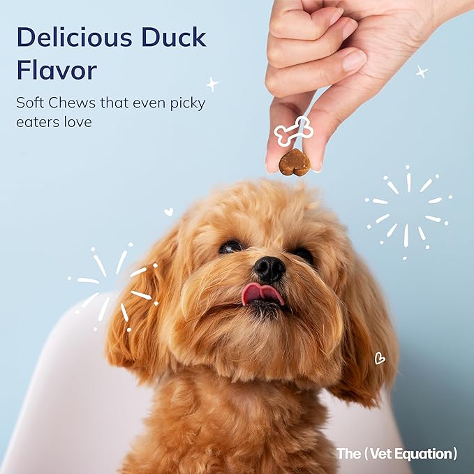 Omega Multifunctional for Dogs – Duck-Flavored 90 Chews – with Marine Sourced Omega-3s – Supports Joint Skin Coat &amp Immune Health