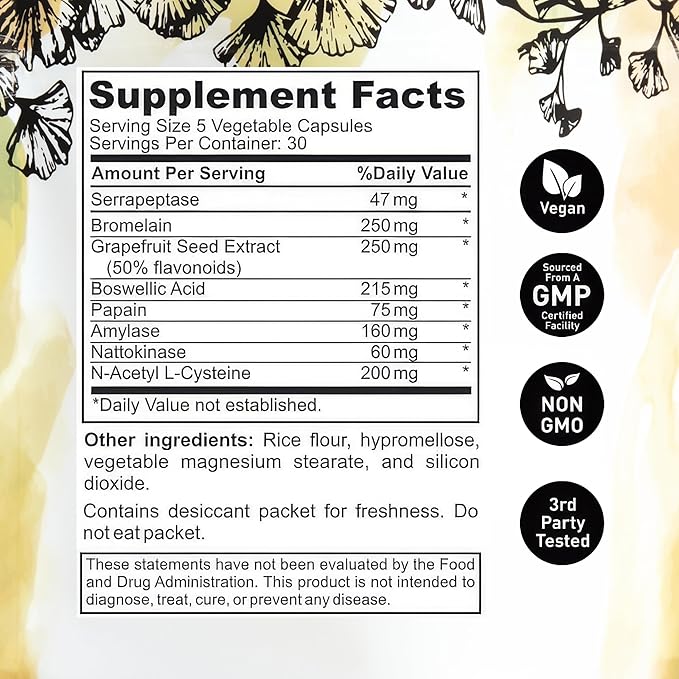 Bio-Fibrin® Multi-Enzyme Formula – Supports Healthy Fibrin Breakdown Promotes Scar Tissue Reduction &amp Immune Resilience – Serrapeptase Nattokinase &amp Proteolytic Enzymes – 150 Caps- Formulate