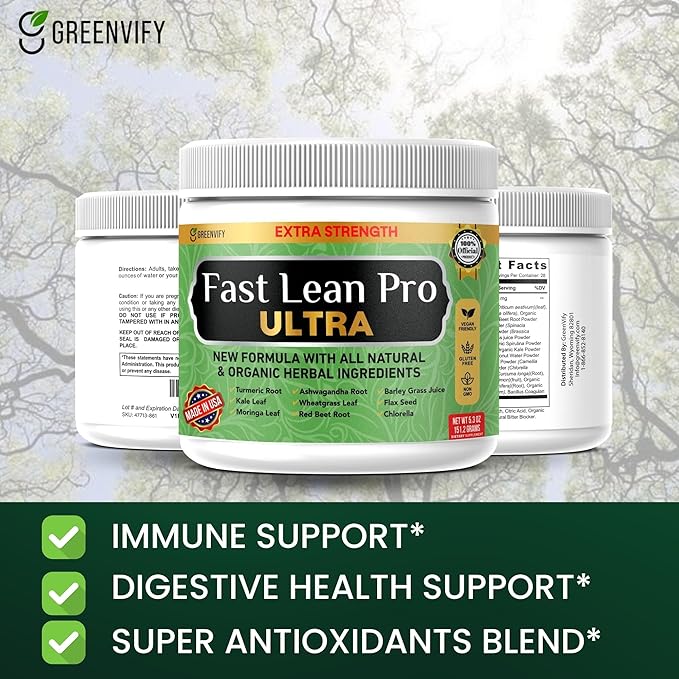 Fast Lean Pro Ultra Extra Strength Supplement with Organic Herbs Natural Ingredients 6.3 oz 28 Servings (2)