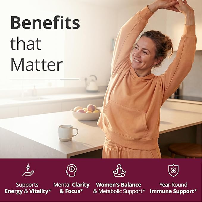 Multivitamin for Women with Vitamins and Minerals for Energy Focus and Immune Health – Premium Daily Womens Multivitamins &amp Multiminerals – 60 Liquid Capsules