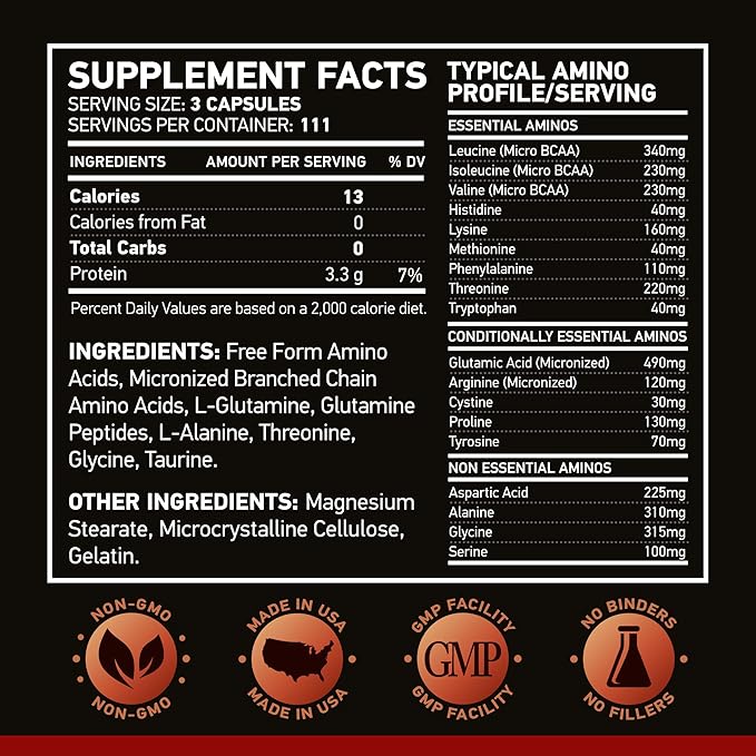 Real Amino Acid Complex 333 Capsules