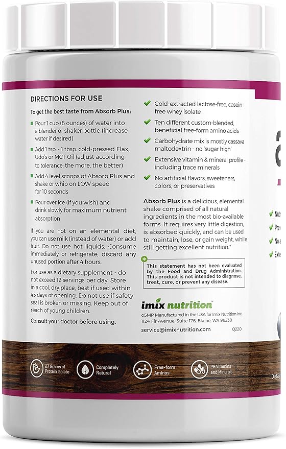 Isolate Protein - Diet Supplement for Improved Gut Health Extra Nutritional Support Non-GMO Gluten-Free Lactose-Free Casein-Free (2.2 Lbs Berry Fusion)