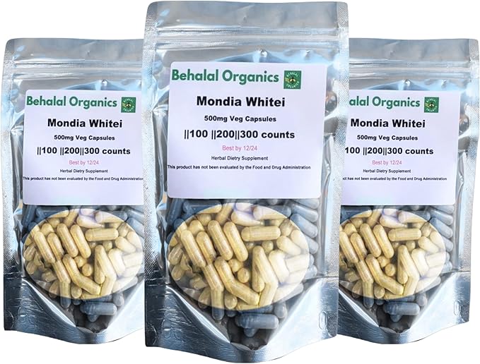 Mondia Whitei (Mulondo) Root Powder 500mg Vegetarian 100 Capsules