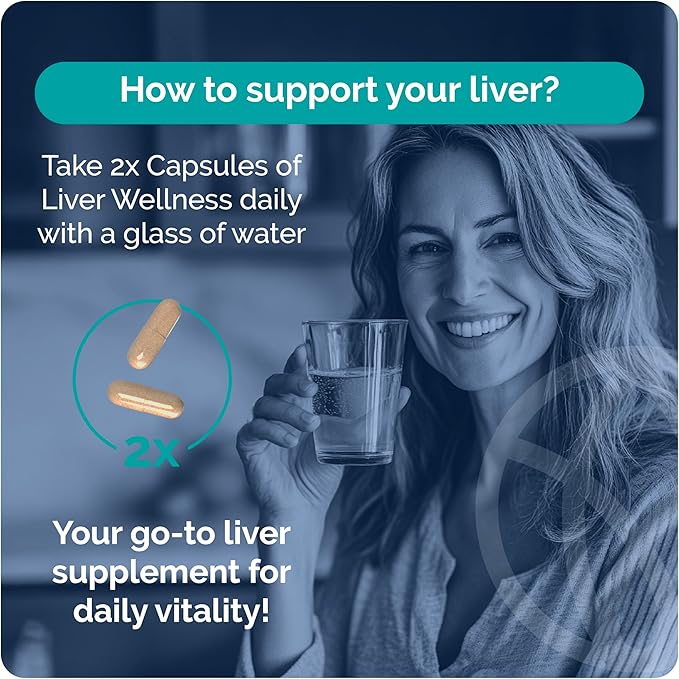 Liver Wellness - Liver Cleanse Detox &amp Repair for Liver Health with Artichoke Extract Milk Thistle Dandelion Beet Root Turmeric &amp More - Vegetarian Non-GMO Gluten-Free Made in USA