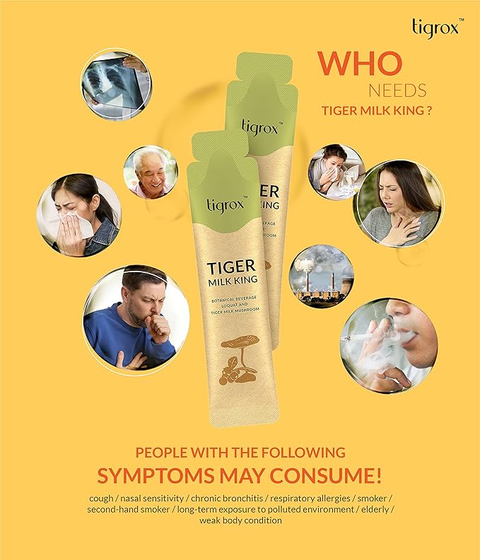 WELLOUS Tigrox Tiger Milk King Loquat Botanical Beverage for Digestive Balance Immune 20 Sachets/Box (Pack of 4)