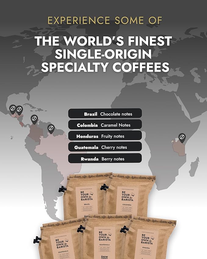 Gourmet Birthday Coffee Gift Set for Men &amp Women - 10 World's Finest Single Origin Specialty &amp Organic Coffees in Coffeebrewers | Sampler Box for Coffee Lover to Brew &amp Enjoy Anytime Anyw