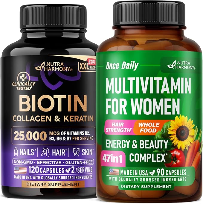 NUTRAHARMONY Biotin Collagen Keratin &amp Multivitamins for Women Capsules