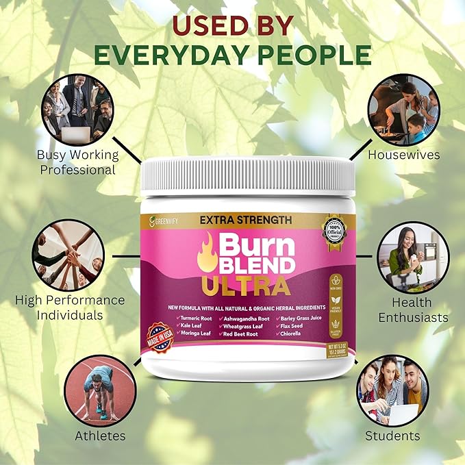 Extra Strength Burn Blend Powder All Natural &amp Organic Herbal Ingredients Vegan (2)