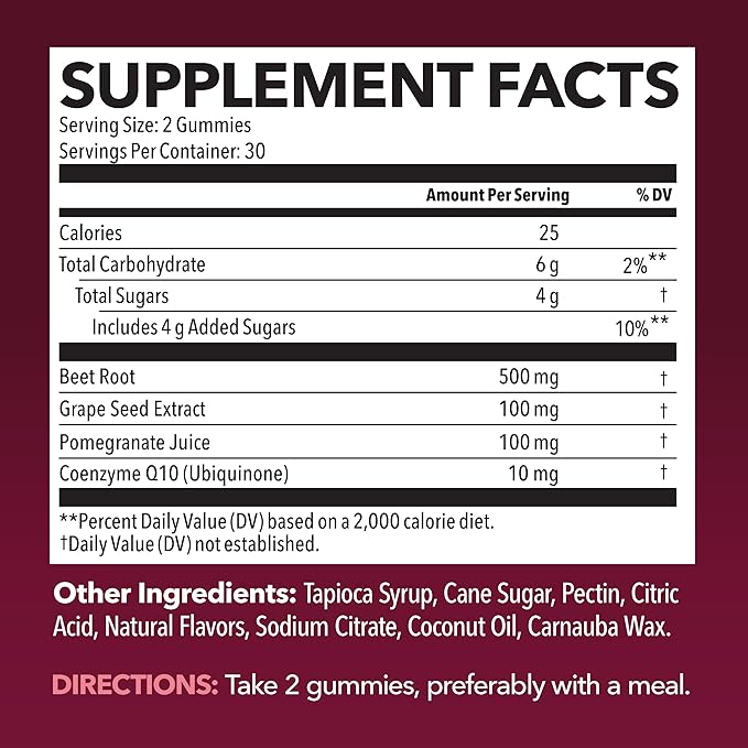 HAVASU NUTRITION Beet Root Gummies with CoQ10 (30 Servings) &amp French Maritime Pine Bark Extract Capsules (30 Servings)