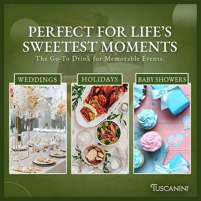 Tuscanini Sparkling Bianco Grape Juice 25.4oz (2 Pack) | Non-Alcoholic Celebration Drink | Festive Mushroom Cork | Refreshing &amp Elegant Sparkling Grape Juice | Perfect for Holidays Weddings &amp