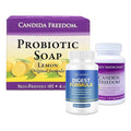 MASSE Dietary Supplement for Proper Digestion - Probiotic Balance &amp Restore Formula and Probiotic Lemon Body Soap