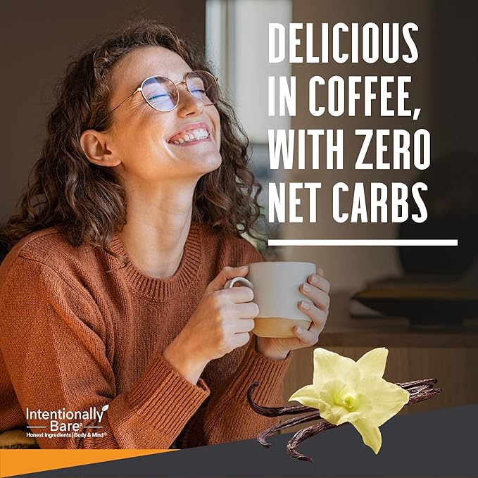 Intentionally Bare MCT Oil Powder French Vanilla MCT Coffee Creamer - C8 MCT Oil Powder for Energy &amp Metabolism - No Grit Keto Energy Blend Excellent in Baking Shakes &amp Creamer for Coffee - 4