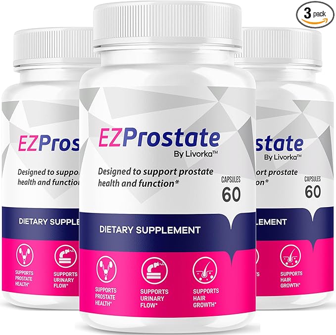 (3 Pack) EZ Prostate Supplement EZ Prostate Capsules EZ Prostate EZ Prostate Pills for Men EZprostate Supplement for Men EZ Prostate Advanced Formula 180 Capsules for 3 Months