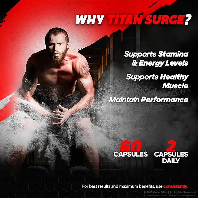 Titan Surge – Men’s Protector Formula TitanSurge ME Caps for Peak Performance Nutrition &amp Pre Workout Support | Daily Health &amp Male Performance Blend Easy-to-Take Pills (60 Capsules)