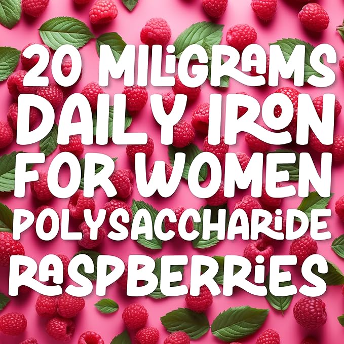 LLORENS PHARMACEUTICAL Iron Supplement for Women Iron Drops Daily Support 20mg of Polysaccharide Complex Free Taste Natural Sweeteners Vegan and Paraben Free (Berry Daiquiri 4 Fl Oz)