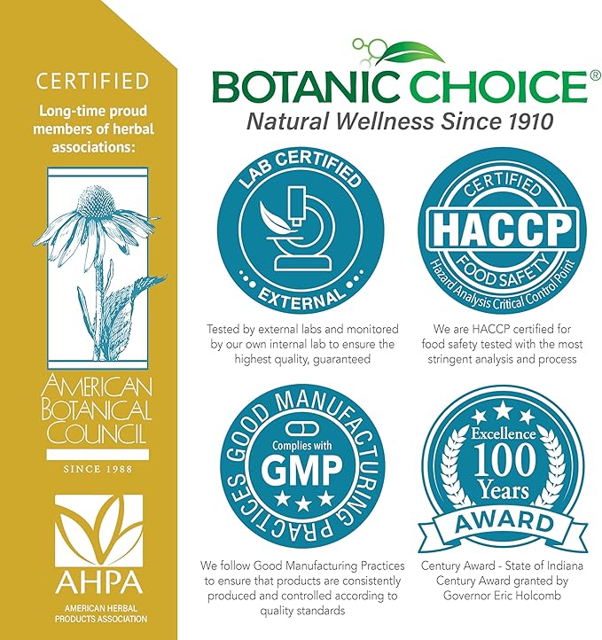 Botanic Choice Thyroid Complete –Support Now with Ashwagandha Schisandra Chinensis Iodine -for Thyroid Energy Hair Nail Health Heart Health Support Hormone Support (60 Vege Caps)