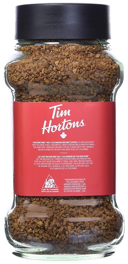 Tim Hortons Medium Roast Instant Coffee 100% Colombian 300g Jar