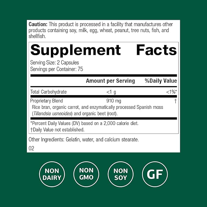 Standard Process Zymex Capsules - Digestive Health Support - Supports Intestinal Health &amp Balanced pH - Gut Health Supplement with Rice Bran Spanish Moss Carrots &amp Beets - Non-Dairy - 150 Ca