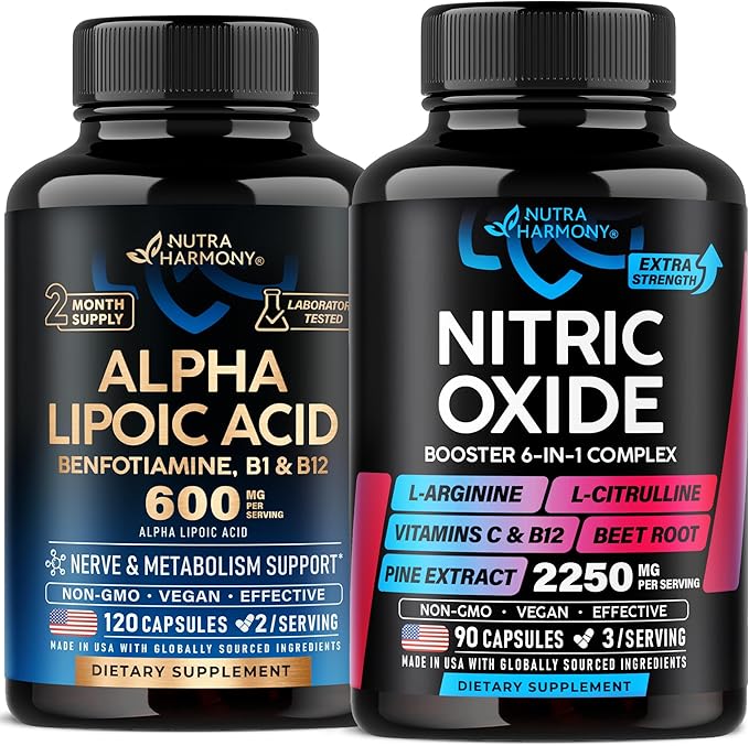 Alpha Lipoic Acid &amp Nitric Oxide Capsules