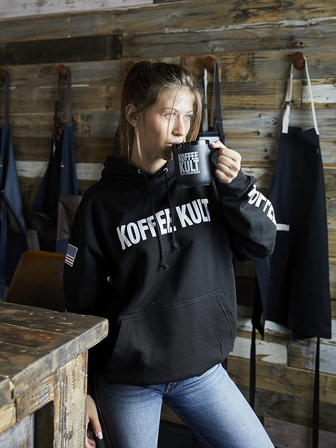 Koffee Kult Half Caff Coffee Whole Bean Dark Roast Half Caffeine Decaf Low Acid Naturally Decaffeinated (12oz Ground)