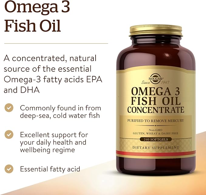 Solgar Omega-3 Fish Oil Concentrate 240 Softgels