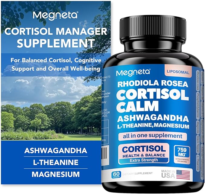 16-in-1 Cortisol Balance &amp Sleep Support for Women &amp Men – Natural Calm Formula with Magnesium Ashwagandha &amp L-Theanine – Supports Restful Sleep Relaxation Focus &amp Healthy Cortisol