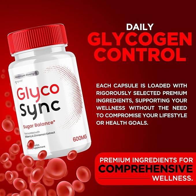 (2 Pack) Glyco Sync Capsules Official Glyco Sync Balance Pills with All Natural Ingredients Advanced Formula GlycoSync Joint Health and Wellness Support Max Strength for Men &amp Women (120 Capsule