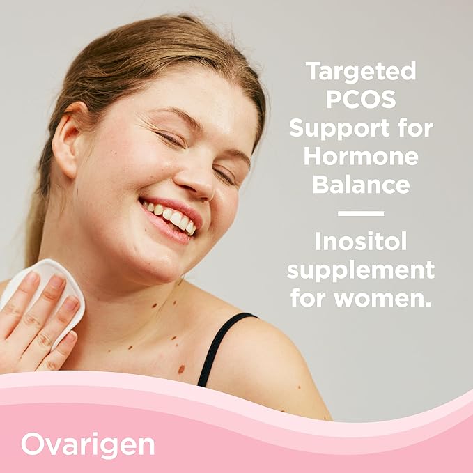 CalmCo Ovarigen Myo-Inositol &amp D-Chiro Inositol Supplement for Women – 40:1 Inositol Powder with Folic Acid Fertility Supplements for PCOS Hormone Balance and Ovarian Support (60 Servings)