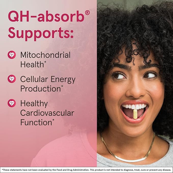 Jarrow Formulas QH-Absorb 200 mg - Active Antioxidant Form of Co-Q10 - Dietary Supplement - Supports Mitochondrial Energy Production &amp Cardiovascular Health - 90 Softgels