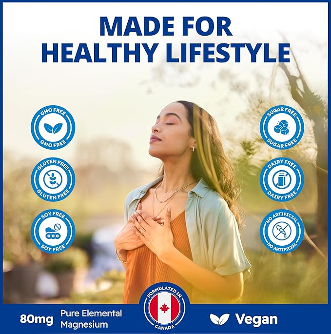 CanPrev Magnesium Biglycinate Chelated 80mg Ultra Gentle 120 V-Caps 120-Day Supply - Support Muscle Function Bone Strength &amp Relaxation Pure Magnesium Bisglycinate Formula Promote Comfort &amp