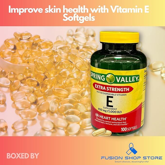 Vitamin E- 1000 iu softgels 100ct (Pack of 1) Boxed by Fusion Shop Store