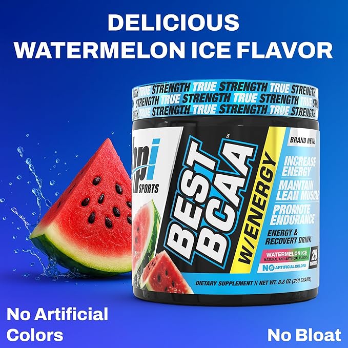 BPI Sports Best BCAA Powder - Muscle Recovery Support - Branched Chain Amino Acids | Building Blocks of Protein and Muscle - Post Workout Recovery - Hydration - Watermelon Ice