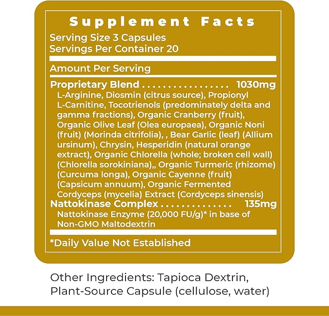 Premier Research Labs CircuZyme - Blood Circulation Supplements Supporting Blood Flow &amp Vascular Support Featuring Diosmin Cayenne &amp Nattokinase for Men and Women - 60 Vegetarian Capsules
