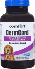Kala Health Comfort DermGard Skin and Coat Supplement for Dogs 60 Count Supports Healthy Skin Shiny &amp Reduce Excessive Shedding Contains MSM Fish Oil &amp Omega 3 6 and 9 Essential Fatty a