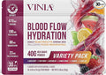 VINIA Resveratrol Electrolyte Hydration Powder Mix | Boost Blood Flow &amp Circulation | Sea Salt Coconut Water Potassium Magnesium Informed Sport Certified (30 Sticks 1. Variety Pack)
