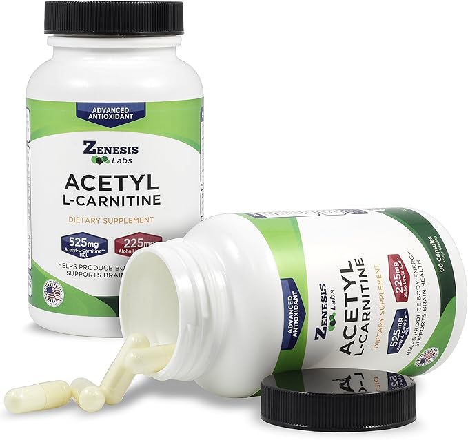 Zenesis Labs Acetyl L-Carnitine with Alpha Lipoic Acid Bulk 3-Bottle 270 Capsule Supply (90 Capsules/Bottle)
