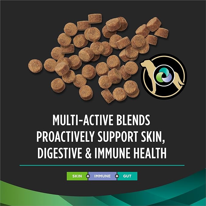 Purina Pro Plan Veterinary Supplements Multi Care Canine Chews for Dogs with Omega 3 Supports Skin Immune and Gut Health - 30ct Pouch (Pack of 2)