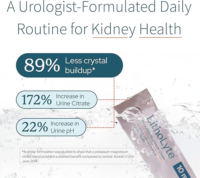 10mEq | Water &amp Beverage Enhancer for Kidney Health | Citrate &amp Electrolytes for Kidney Protection | Science-Based Support Beyond Cleanse Detox or Stone Dissolver Supplements | 60 Sticks